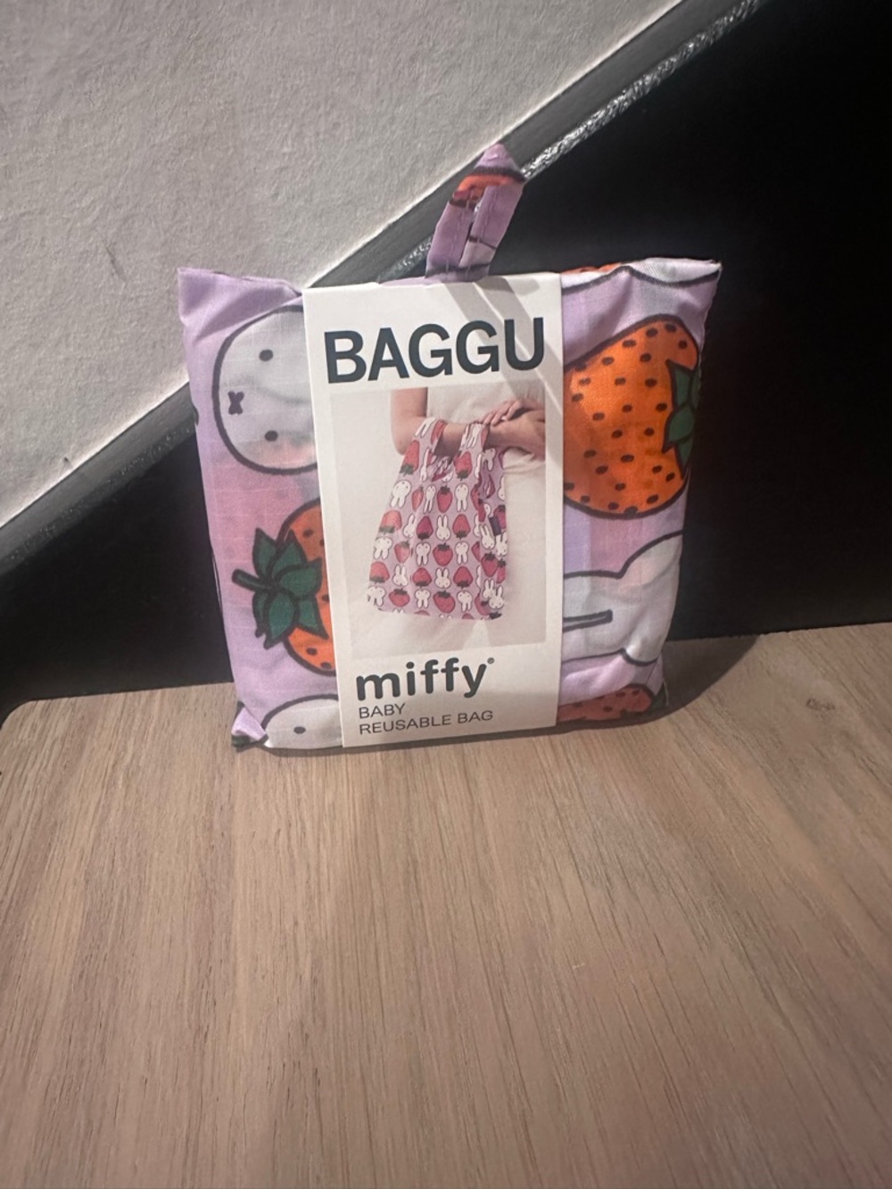 BAGGU x Strawberry Miffy Baby Reusable Tote Bag